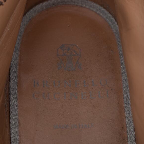 970$ Brunello Cucinelli Men's Chukka Boots Suede Grey Size: 42.5 US9.5 - Picture 13 of 13